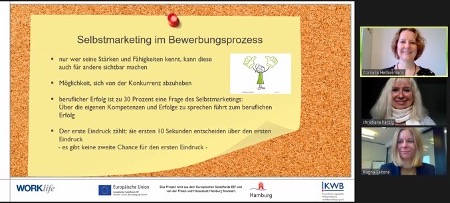 Die Worklife-Beraterinnen bei der Präsentation